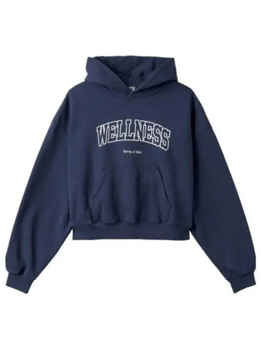 Wellness Ivy Hood Navy HC851NA T shirt Hoodie - SPORTY & RICH - BALAAN 1