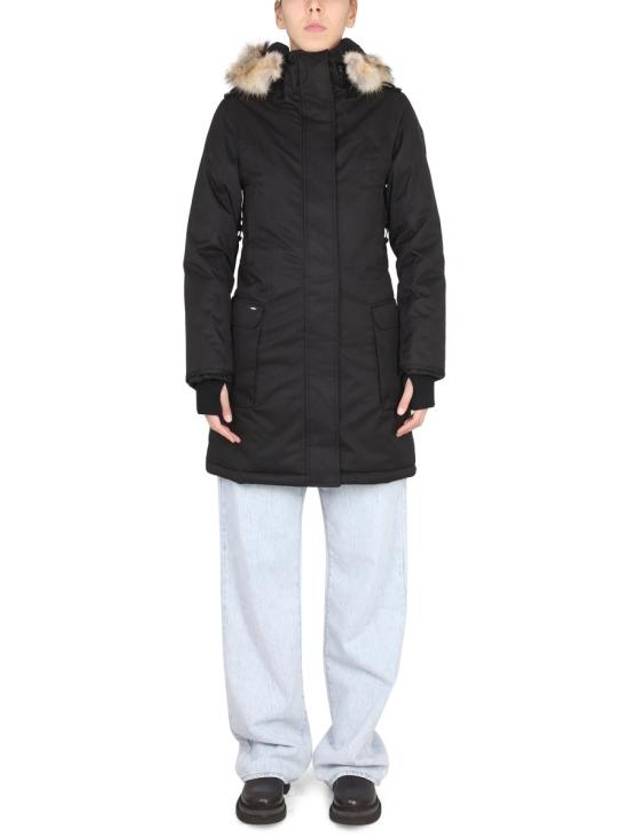 Women's Abby Hooded Fur Long Parka Black - NOBIS - BALAAN 2