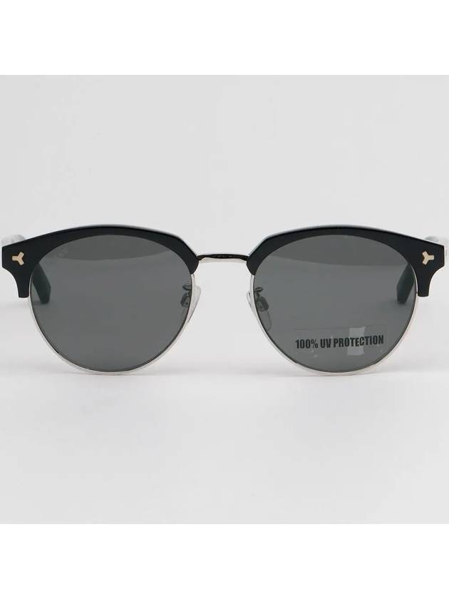 Eyewear Asian Fit Oval Sunglaases Black Grey - BALLY - BALAAN 4