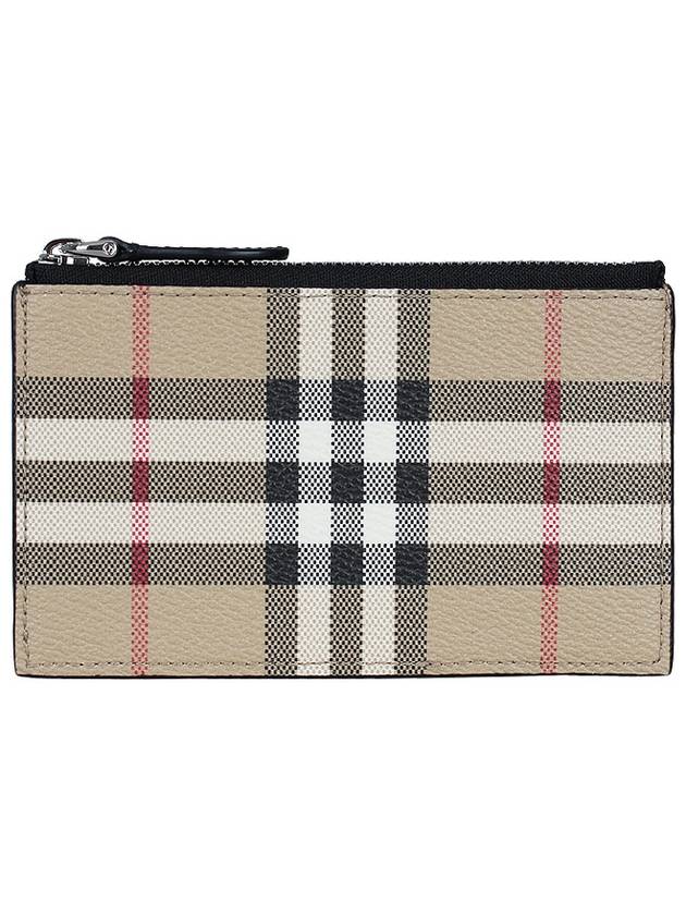 Vintage Check Leather Card Wallet Beige - BURBERRY - BALAAN 2