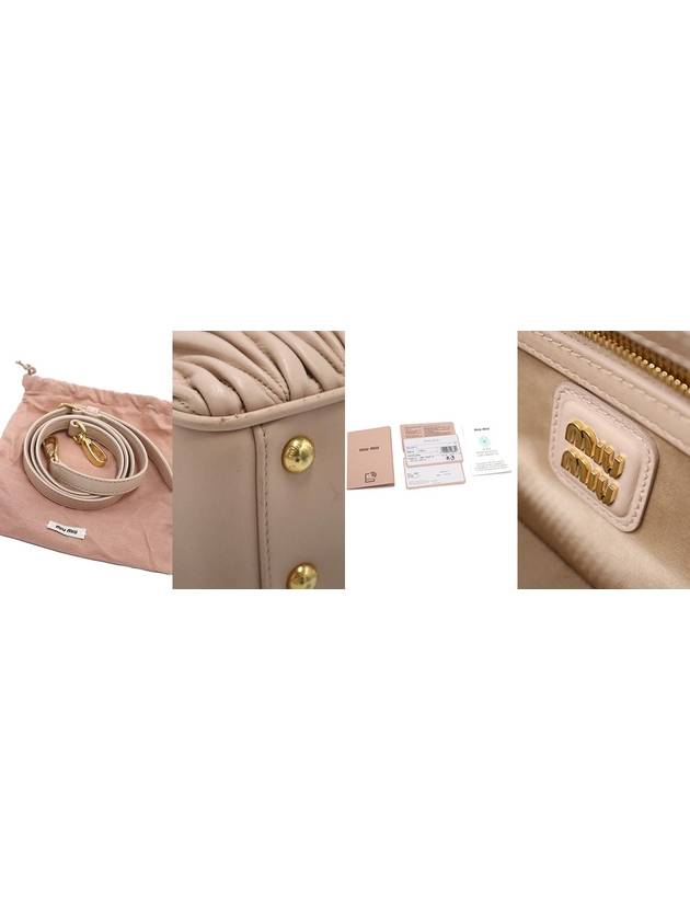 Miu 5BB142 Powder Pink Arkady Materasse Nappa Regular 2WAY - MIU MIU - BALAAN 9