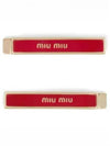 Engraved Logo Hair Pin Set Red - MIU MIU - BALAAN 2