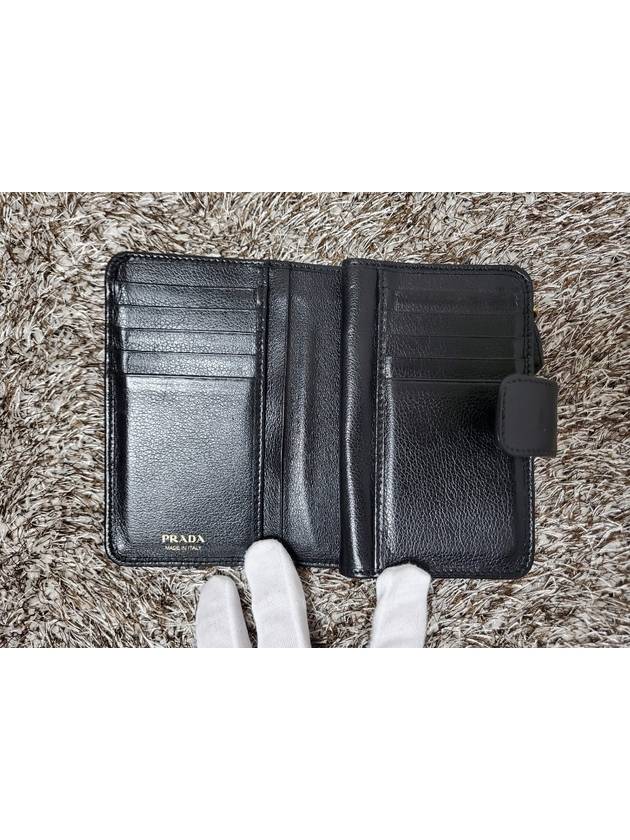 Saffiano Black Card Wallet - PRADA - BALAAN 9