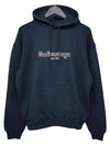 Embroidered Logo Hoodie Navy - BALENCIAGA - BALAAN 2