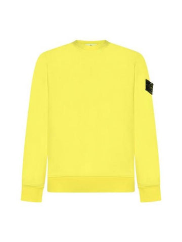 Wappen Patch Garment Dyed Sweatshirt Yellow - STONE ISLAND - BALAAN 1