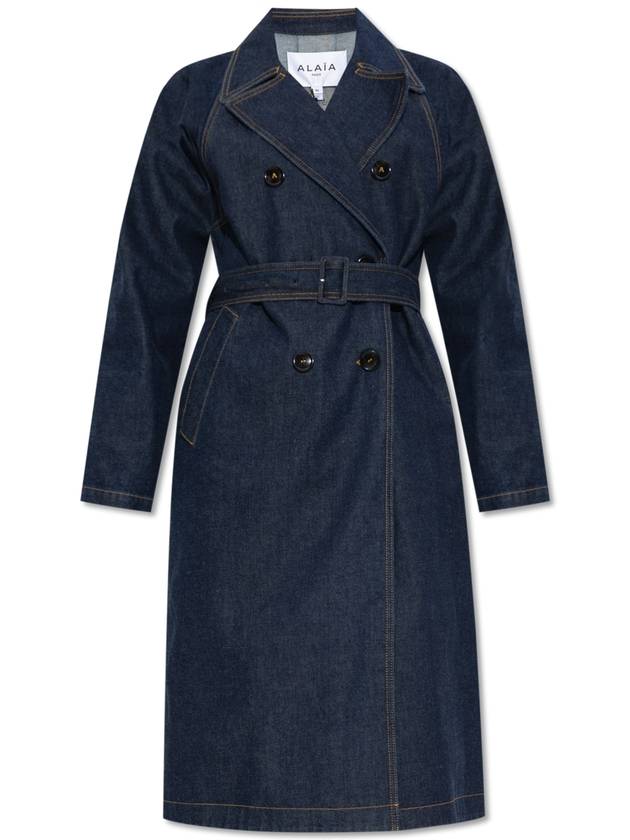 Coat AA9M03325T537516 BLEU DENIM BLUE - ALAIA - BALAAN 2