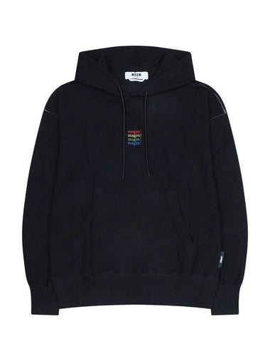 Rainbow Logo Hoodie Black - MSGM - BALAAN 1