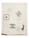 Cosmetic Embroidered Muffler Ivory Black 3ET2360 - CHANEL - BALAAN 2