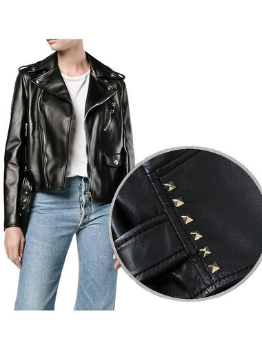 Lambskin Rockstud leather rider jacket PB3NA0ZP1YM N06 - VALENTINO - BALAAN 1