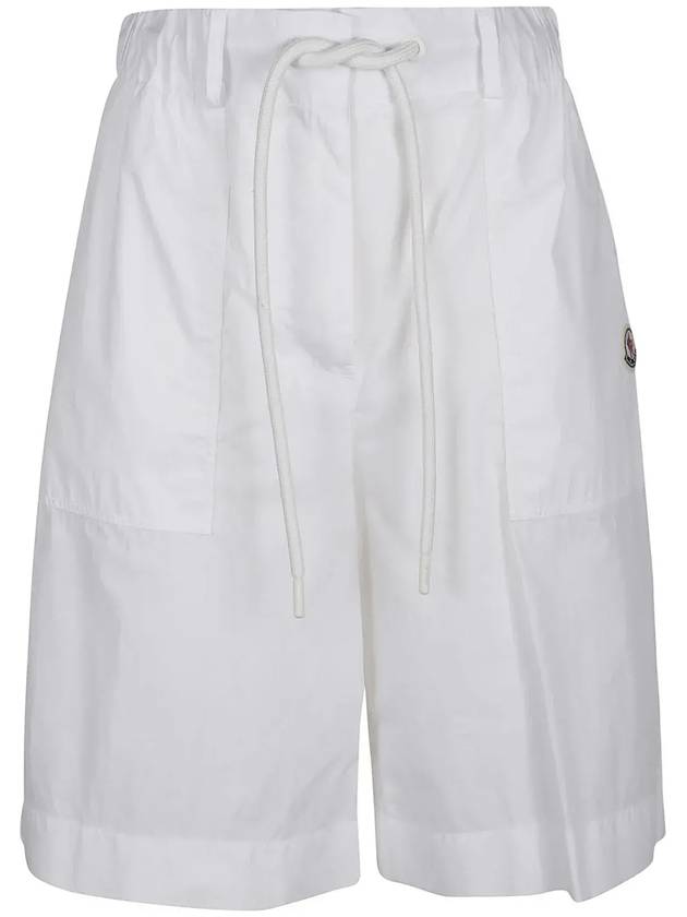 Highwaist Drawstring Shorts White - MONCLER - BALAAN 1