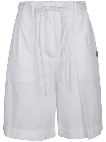 Highwaist Drawstring Shorts White - MONCLER - BALAAN 1