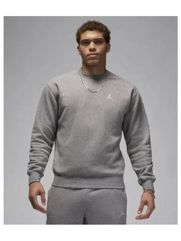 Jordan Brooklyn Fleece Crew Neck Sweatshirt M Carbon Header White FV7293 091 - NIKE - BALAAN 1