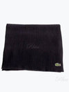 Ribbed Wool Muffler Navy - LACOSTE - BALAAN 2