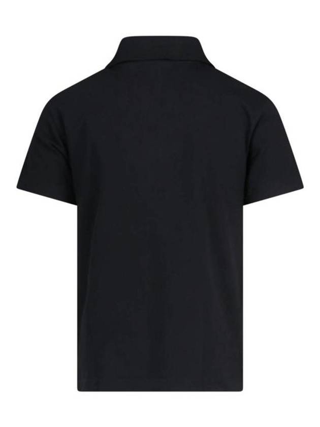 Embroidered Logo Short Sleeve Pk Shirt Black - BURBERRY - BALAAN 3