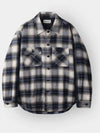 Ombre check quilted shirt jacket navy - INDUST - BALAAN 7