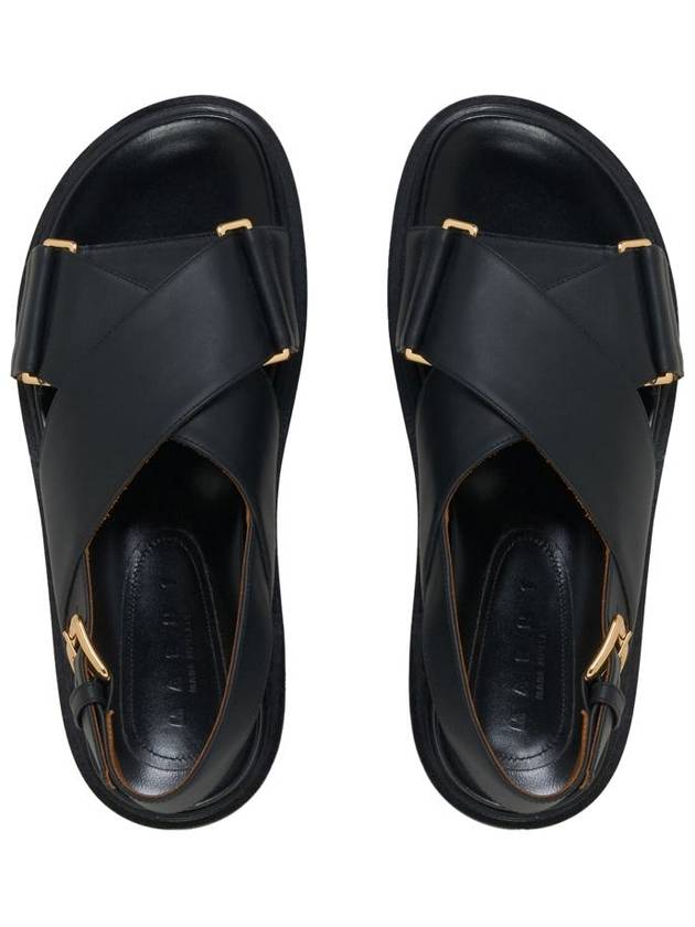 Fussbet Leather Sandals Black - MARNI - BALAAN 5