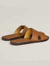 Izmir Leather Slippers Gold - HERMES - BALAAN 4