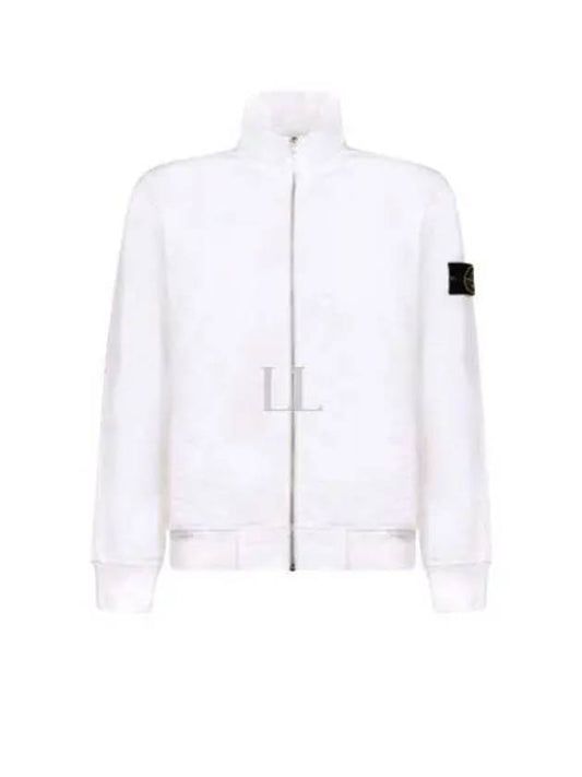 Cotton Zip-Up Jacket White - STONE ISLAND - BALAAN 2