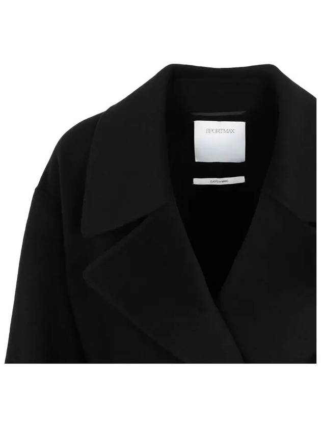 VELENO Belted Wool Coat Black 2320160439 013 - MAX MARA - BALAAN 4