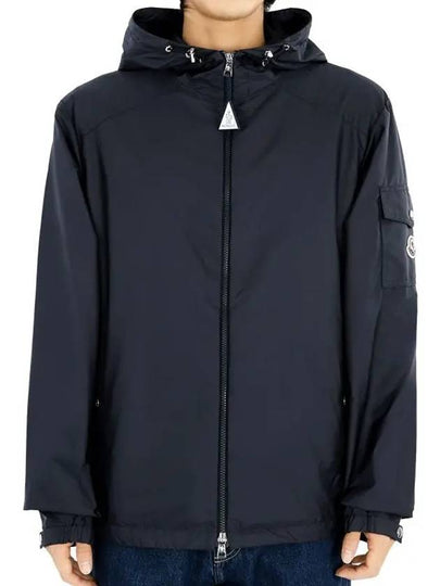 Etiache Rain Hooded Zip Up Blue - MONCLER - BALAAN 2