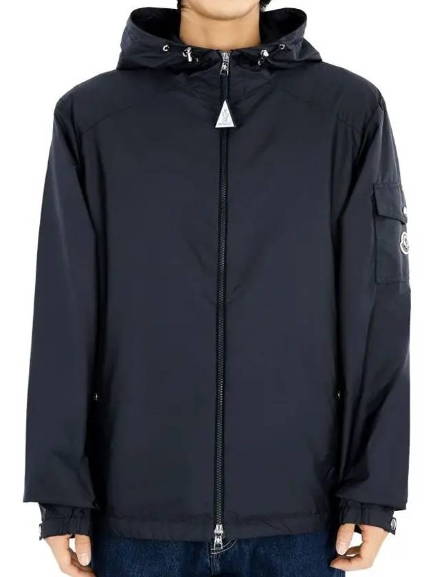 Etiache Rain Hooded Zip Up Blue - MONCLER - BALAAN 3