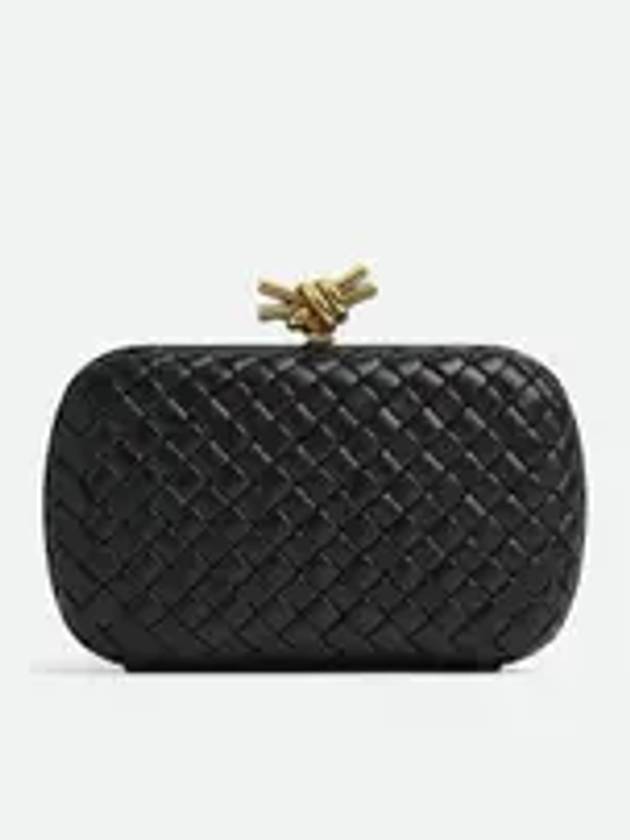 Knot Minaudiere Pouch Bag Black - BOTTEGA VENETA - BALAAN 3