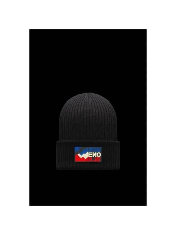 Wool Beanie Black - MONCLER - BALAAN 1