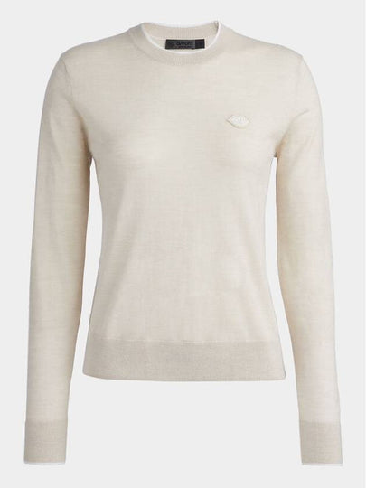 Women's Mother Golfer Merino Wool Crew Neck Sweater Cream - G/FORE - BALAAN 2