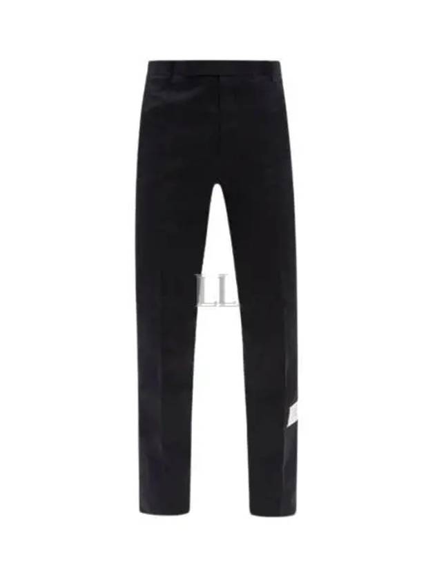 Men's Twill Unconstructed Cotton Straight Pants Navy - THOM BROWNE - BALAAN 2