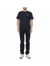 Logo Patch Short Sleeves T-Shirt Navy - STONE ISLAND - BALAAN 4