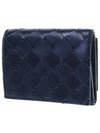 Intrecciato Trifold Half Wallet Navy - BOTTEGA VENETA - BALAAN 3