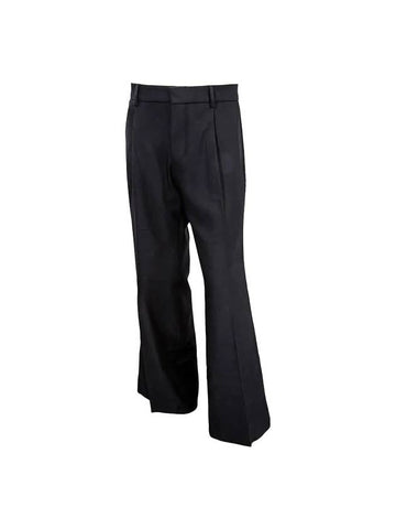 Men's Flare Wool Straight Pants Dark Navy - BURBERRY - BALAAN 1