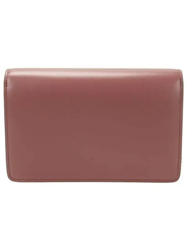 Triomphe Chain Shiny Calfskin Half Wallet Vintage Rose - CELINE - BALAAN 4