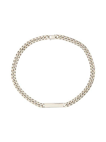 Classic Number Logo Plate Chain Necklace Silver - MAISON MARGIELA - BALAAN 1