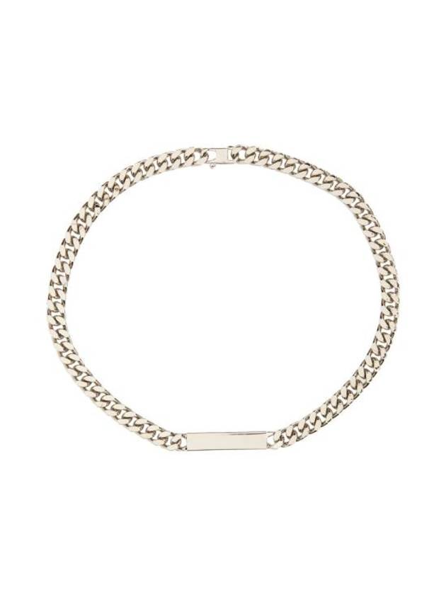 Classic Number Logo Plate Chain Necklace Silver - MAISON MARGIELA - BALAAN 1