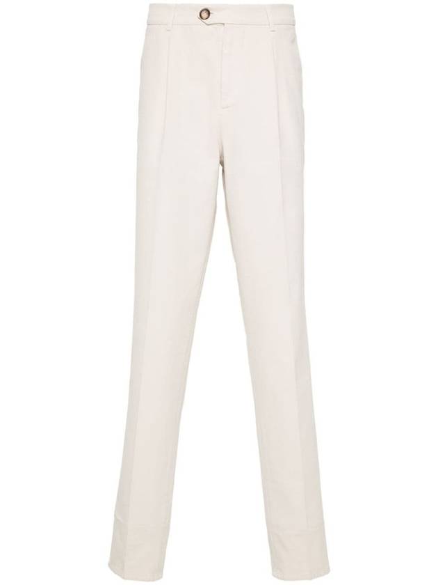 Slim Fit Straight Pants Sand Beige - BRUNELLO CUCINELLI - BALAAN 2