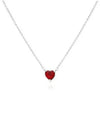 Sparkling Heart Halo Pendant Necklace Red - PANDORA - BALAAN 2