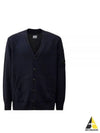 Lambswool GRS Buttoned Cardigan Navy - CP COMPANY - BALAAN 2