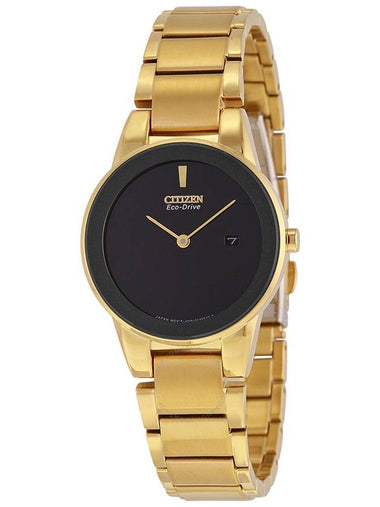 Citizen Axiom Black Dial Yellow Gold-tone Ladies Watch GA1052-55E - CITIZEN - BALAAN 1