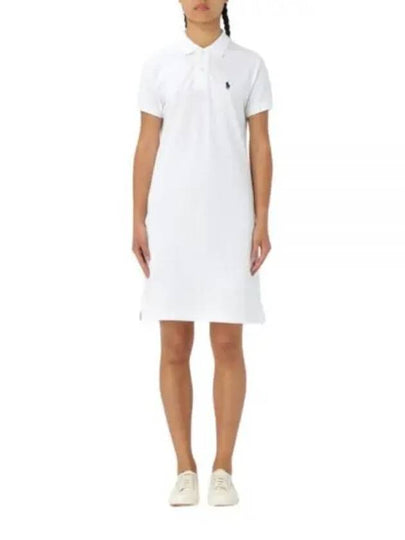 Women's Pony Logo Midi Dress White - POLO RALPH LAUREN - BALAAN 2