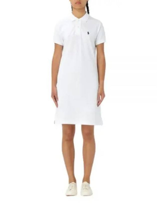 Women's Cotton Midi Dress White - POLO RALPH LAUREN - BALAAN 2