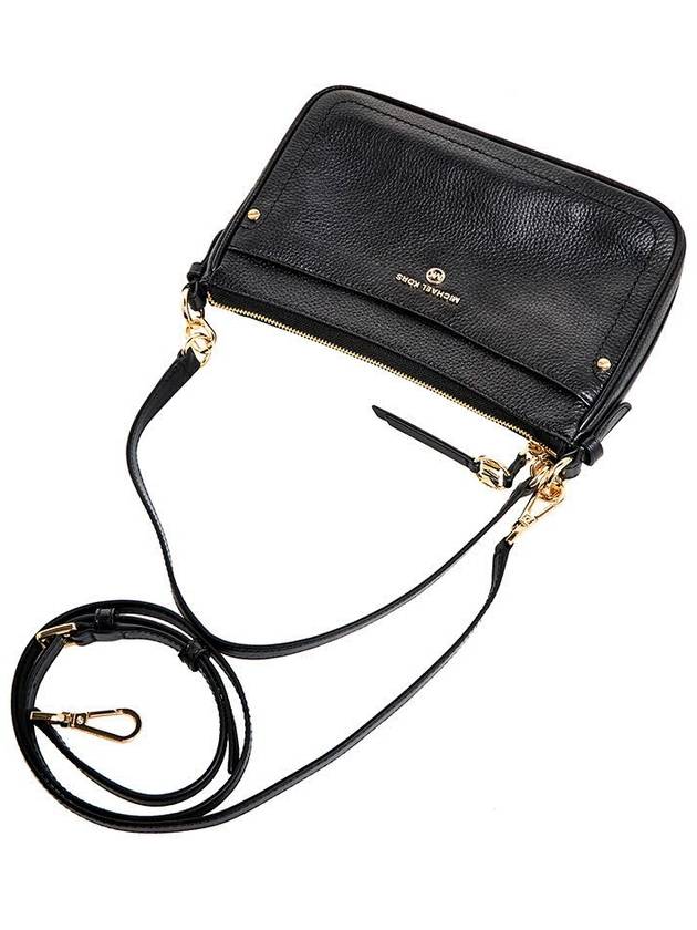 Women's Jet Set Charm Pochette Medium Shoulder Bag Black - MICHAEL KORS - BALAAN 5