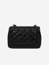 Gold Mini Shiny Lambskin Flap Cross Bag Black - CHANEL - BALAAN 4