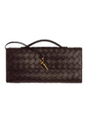 Andiamo Intrecciato Leather Clutch Bag Fondant - BOTTEGA VENETA - BALAAN 1