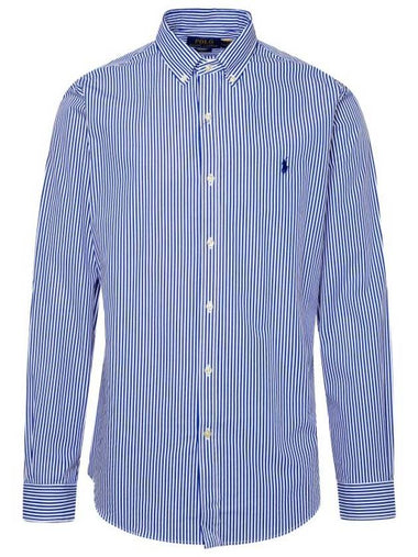 Embroidered Pony Logo Long Sleeve Shirt Blue - POLO RALPH LAUREN - BALAAN 1