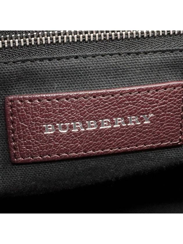 Vintage check burgundy leather trimming banner medium 2WAY - BURBERRY - BALAAN 9