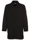 Micro Twill Compass Badge Trench Coat Black - STONE ISLAND - BALAAN 2