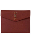 Envelope Uptown Baby Clutch Bag Burgundy - SAINT LAURENT - BALAAN 1