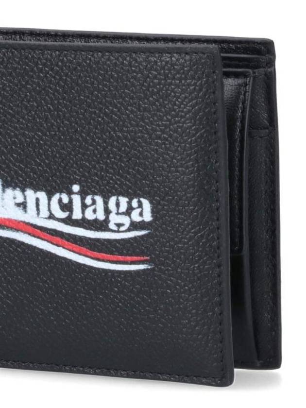 Wave Logo Half Wallet Black - BALENCIAGA - BALAAN 6