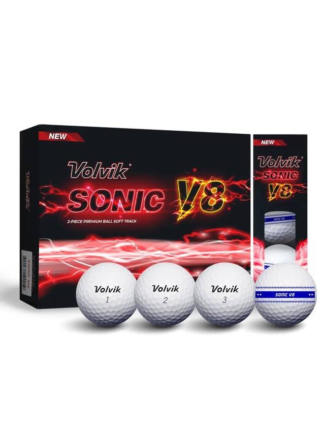 3 Dozen 36 Ball Golf Sonic V8 Soft Track 2 Pieces - VOLVIK - BALAAN 8